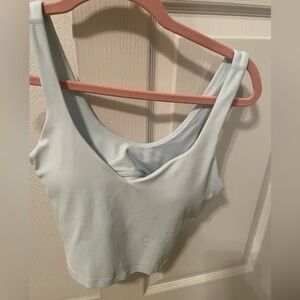 Light Blue Activewear crop tank .